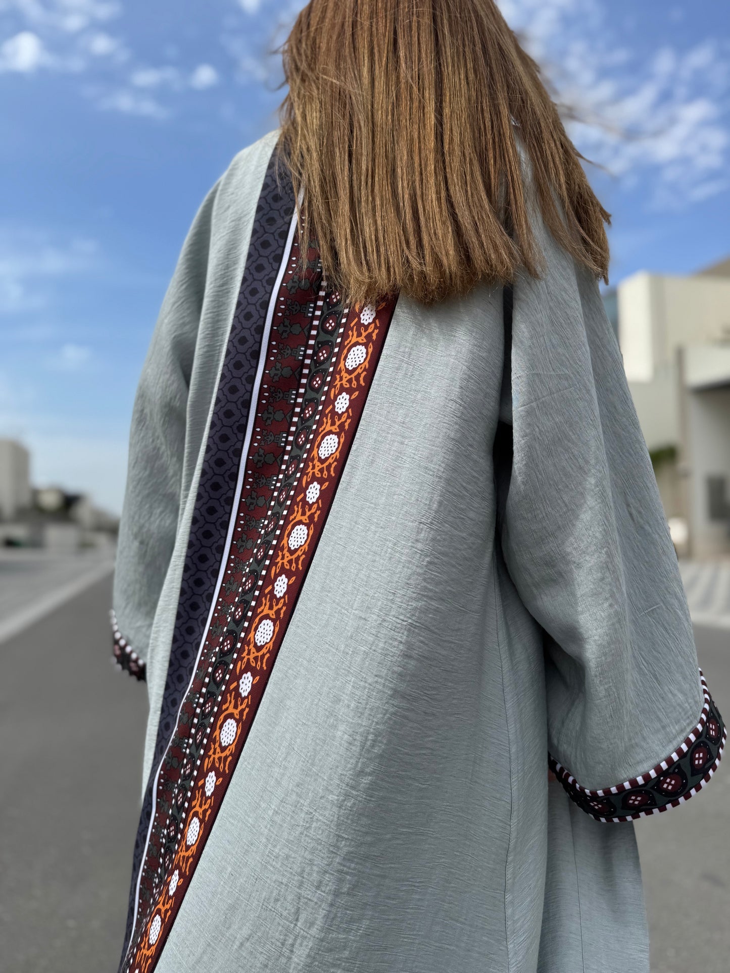 The Abaya - Slate blue