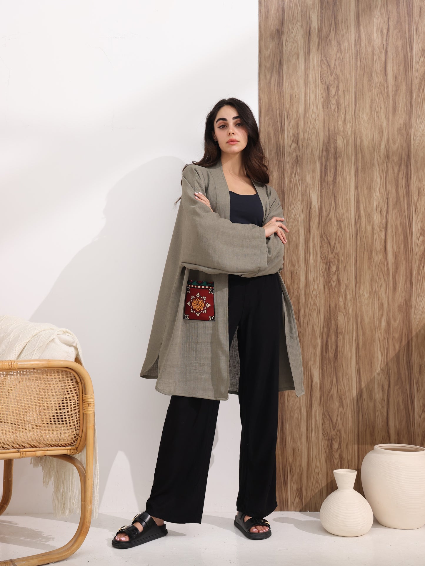 The Kimono - Olive green