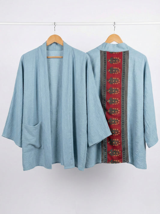 The Sitara Kimono - Blue Strip